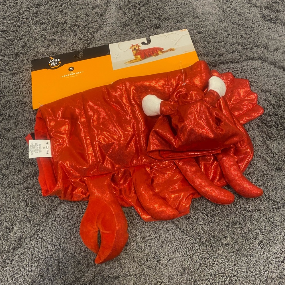 Hyde & Eek! Shiny Red Lobster Dog Costume - Medium